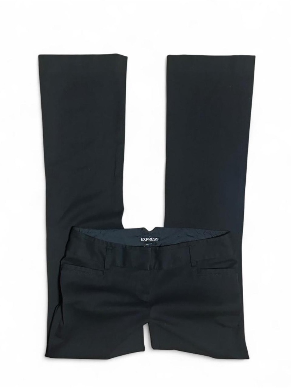Vintage 2000s Y2K Revival Express Black Low Rise Bootcut Trousers, Office Siren